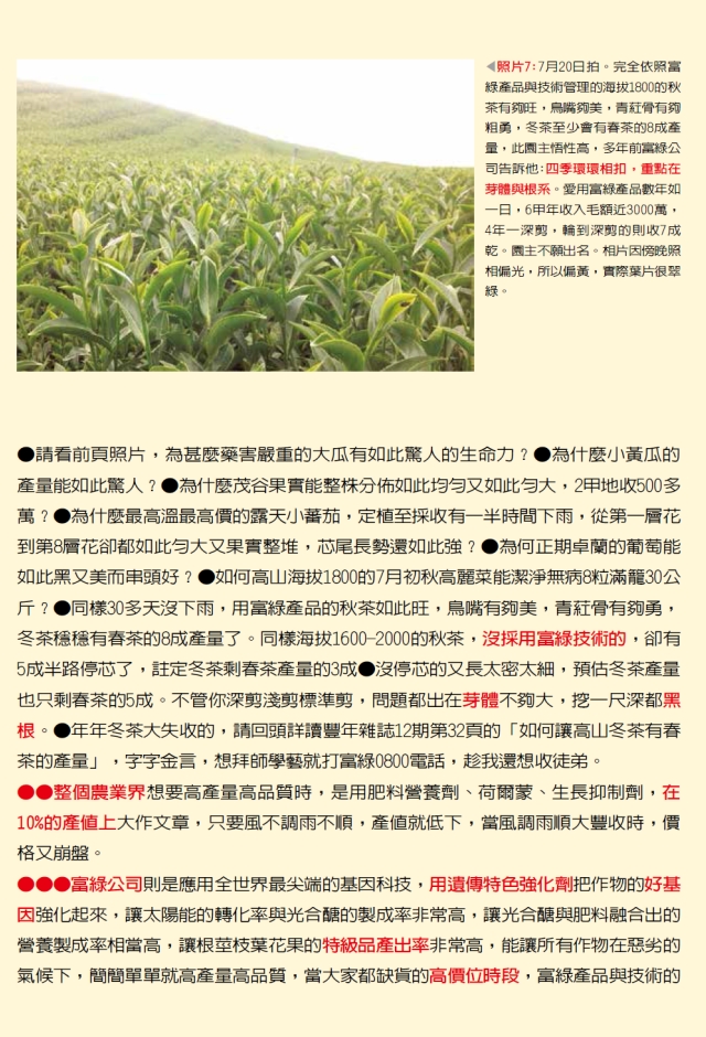 豐年月刊富綠公司報導