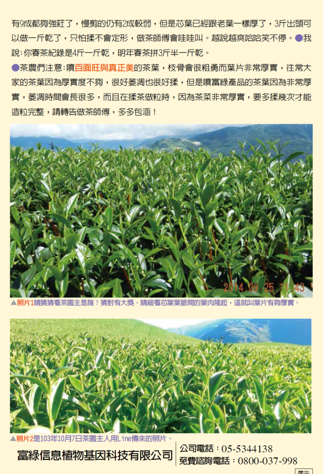 豐年月刊富綠公司報導