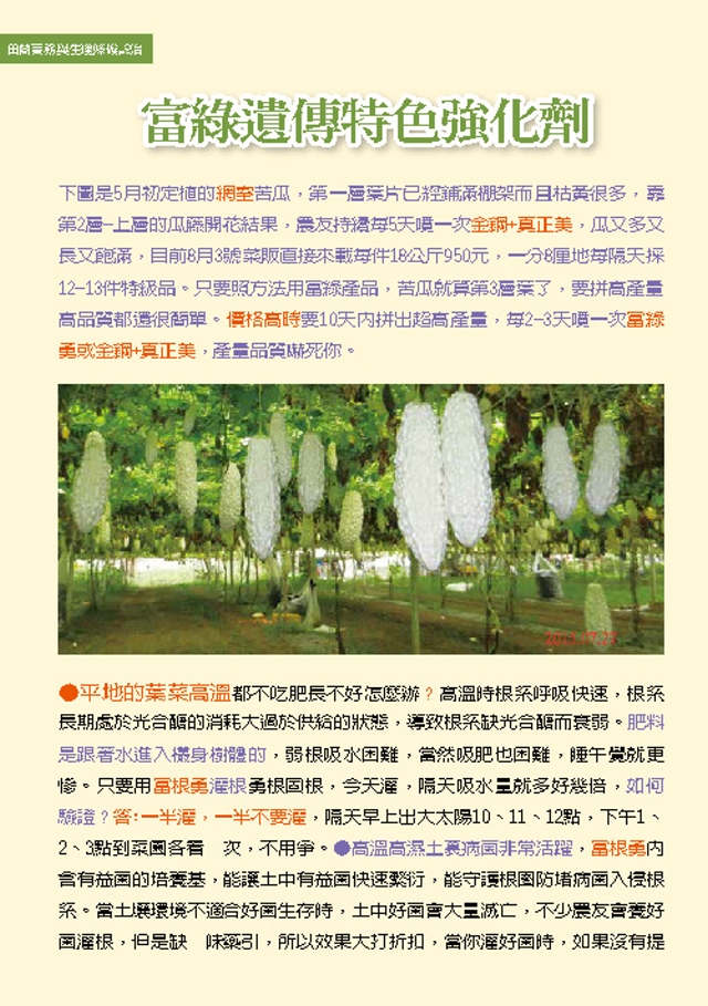 豐年月刊富綠公司報導