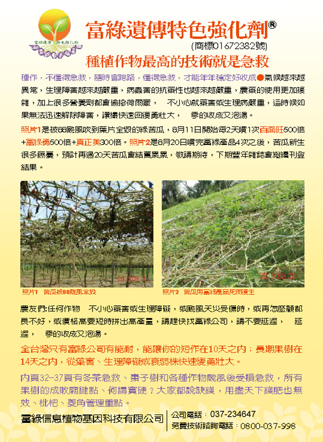 豐年月刊富綠公司報導