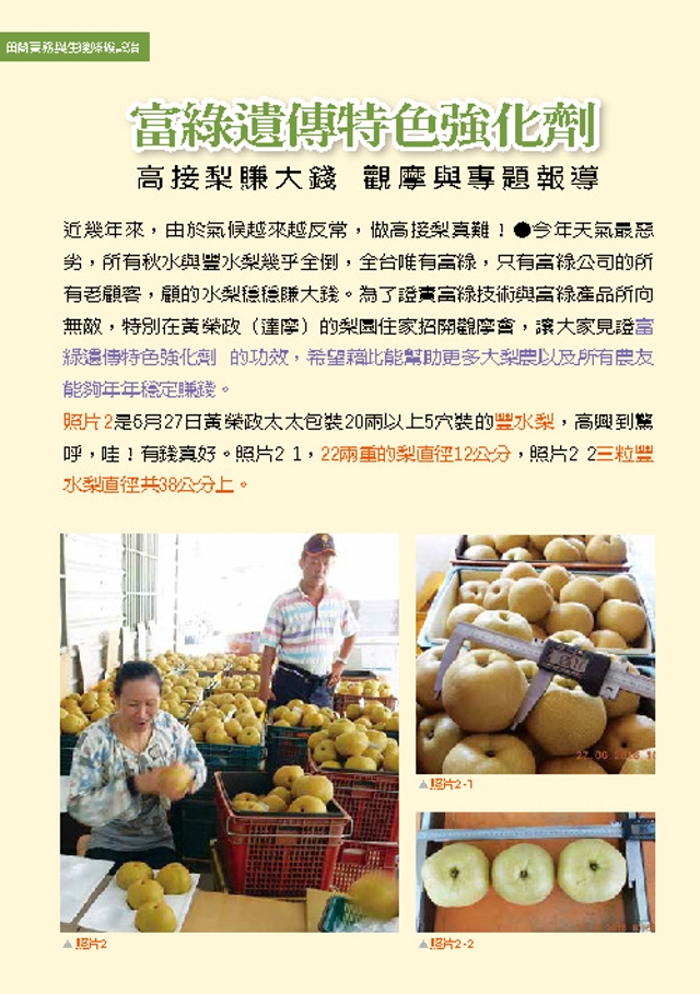 豐年月刊富綠公司報導